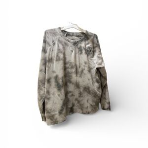 Sonoma Women's Crewneck Tie-Dye Sweater - Gray and Brown